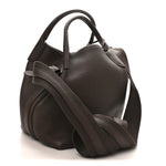 Grained Calfskin Micro Bale Bag Dark Chocolate Licorice