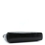 Shiny Crumpled Calfskin Quilted Mini 31 Shopping Bag Black