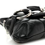 Nappa Vertical Matelasse Small Maxi Horsebit Chain Shoulder Bag Black