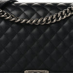 Caviar Quilted New Medium Boy Flap Black