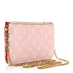 Monogram Giant Double Zip Pochette Rouge