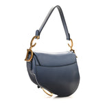 Calfskin Gradient Saddle Bag Indigo Blue