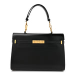 Smooth Calfskin Manhattan Top Handle Black