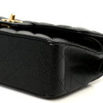 Caviar Quilted Small Double Flap Black