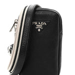 Vitello Daino Soft Mini Crossbody Bag Black