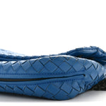 Nappa Intrecciato Small Chain Crossbody Blue