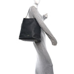 Grained Calfskin Low Key Hobo MM Black