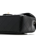 Lambskin Quilted Mini Rectangular Flap Black
