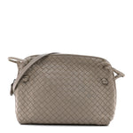 Nappa Intrecciato Nodini Crossbody Messenger Steel