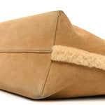 Suede Shearling Triomphe Medium Cabas Anais Natural