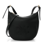 Supple Calfskin Cuir Triomphe Small Heloise Shoulder Bag Black
