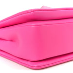 Nappa Monochrome One Stud Chain Clutch Pink PP