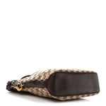 Monogram Braided Shoulder Bag Brown