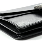 Pebbled Calfskin Small Dionysus Shoulder Bag Black