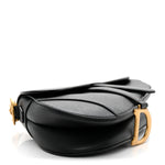 Grained Calfskin Saddle Bag Black