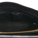Calfskin Lizard Chevron Quilted Medium Coco Handle Flap Black