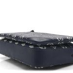 Calfskin Monogram Shadow Trio Messenger Navy White