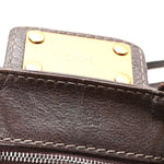Calfskin Paddington Front Pocket Tote Chocolate