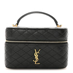 Lambskin Quilted Mini Gaby Vanity Case Black