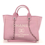 Mixed Fibers Small Deauville Tote Dark Pink