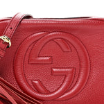 Pebbled Calfskin Small Soho Disco Bag Tabasco Red