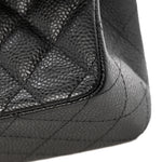 Caviar Quilted Small Double Flap Black