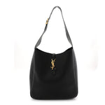 Smooth Calfskin Large Le 5 A 7 Soft Hobo Black