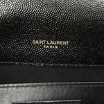 Grain De Poudre Textured Mixed Matelasse Triquilt Medium Monogram Satchel Black