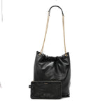 Lambskin Matelasse Monogram Medium Jamie 4.3 Pochon Black