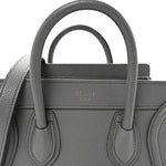 Baby Drummed Calfskin Nano Luggage Kohl