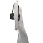 Calfskin Matelasse Small GG Marmont Shoulder Bag Black