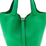 Taurillon Clemence Swift Eclat Picotin Lock 18 PM Menthe Vert Bosphore