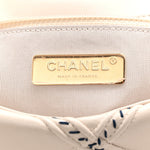 Lambskin Mixed Fibers Quilted Medium Chanel 19 Flap Beige