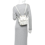 Caviar Quilted Mini Business Affinity Backpack White