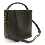 Shiny Calfskin Le 37 Bucket Bag Deep Musk