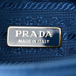 Re-Nylon Saffiano Stitched Mini Re-Edition 1995 Chaine Shoulder Bag Blue