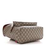 GG Supreme Monogram Blooms Medium Single Buckle Backpack Beige Multicolor Dry Rose