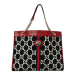 Tweed GG Monogram Large Rajah Chain Tote Romantic Cherry Black White