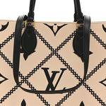 Empreinte Monogram Giant Broderies Onthego MM Cream Black