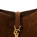 Suede Shearling Small Le 5 A 7 Soft Hobo Dark Sigaro Natural Beige