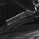 Lambskin Quilted Uniform Crossbody Bag Black