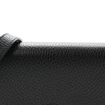Dollar Calfskin Interlocking G Chain Wallet Black