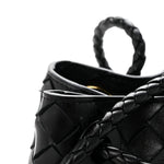 Nappa Intrecciato Small East West Andiamo Shoulder Bag Black