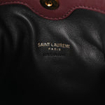 Lambskin Matelasse Monogram Mini Jamie Shoulder Pouch Bag Rouge Cabernet