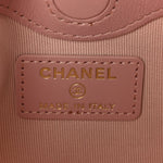 Suede Shiny Crumpled Calfskin Quilted Micro 31 Shopping Bag Light Pink