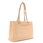 Caviar Quilted Grand Shopping Tote GST Beige Clair