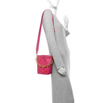 Nappa Mini Drawstring Aren Chain Bag Beetroot Purple