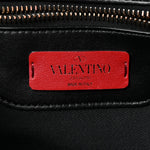 Lambskin VLTN Print Candystud Top Handle Bag Black