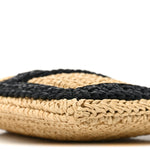 Raffia Viva Superstar Clutch Naturale Black