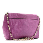 Heavy Grain Calfskin Small Margaret Crossbody Purple